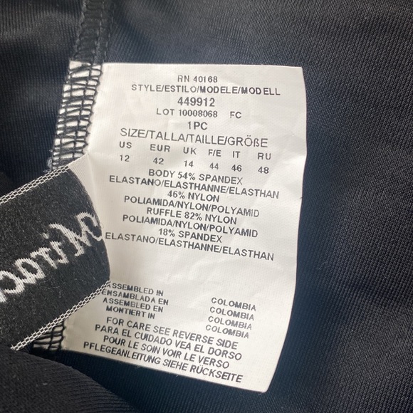 Miraclesuit Purple and Black Paisley Flattering Ruffled Tiered Front-Size 12 - Picture 5 of 5